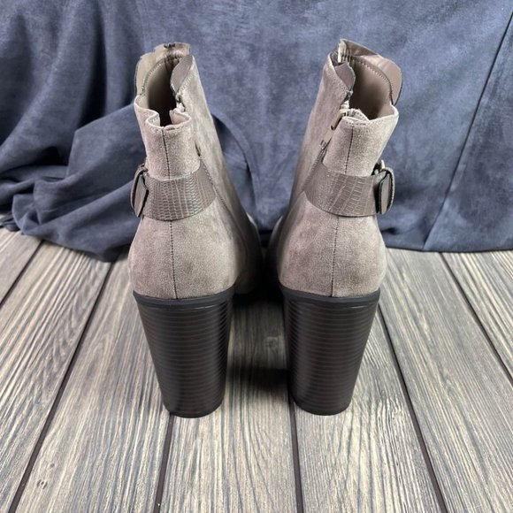 Booties Grey Women's Size 9.5 - Picture 7 of 9